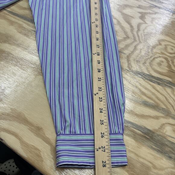 Vtg Ralph Lauren Button Down Shirt Mens 3XLT Tall Purple Striped Classic Fit - Picture 10 of 10